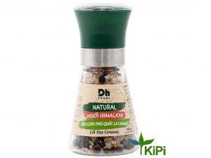 Muối Himalaya, tiêu chín Phú Quốc, Lá chanh, nắp cối xay Ceramic